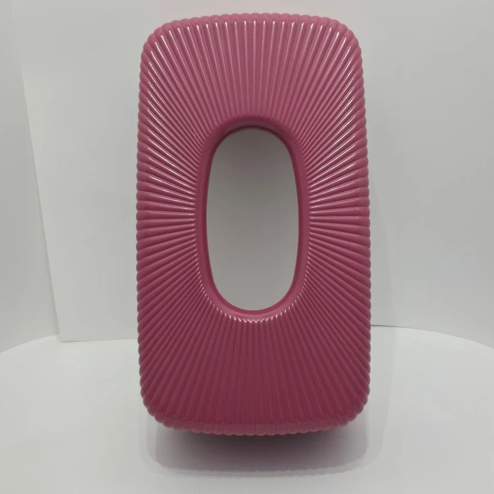Wild Plum Ribbed Tissue Box Cover Magenta Retro Art Deco Vintage